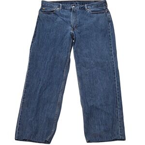 Levis 550 Mens Relaxed Fit Jeans Blue Denim‎ Size 42x31  *Altered READ
